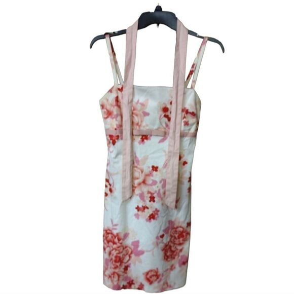 Women's Floral Rose Baby Pink Rose Ribbon Summer Baby Doll Dress Size 3/4! - Picture 4 of 12